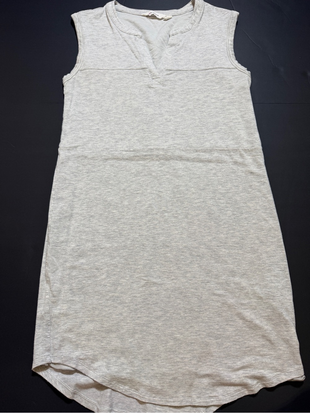 Athleta Sleeveless Heathered Tank Dress in Light Gray